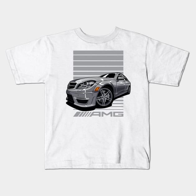 Benz W204 C63 AMG Kids T-Shirt by idrdesign